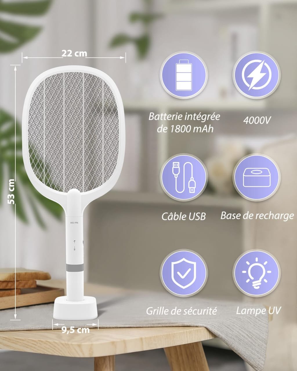 🦟 RAQUETTE ANTI-MOUSTIQUES ÉLECTRIQUE ⚡
