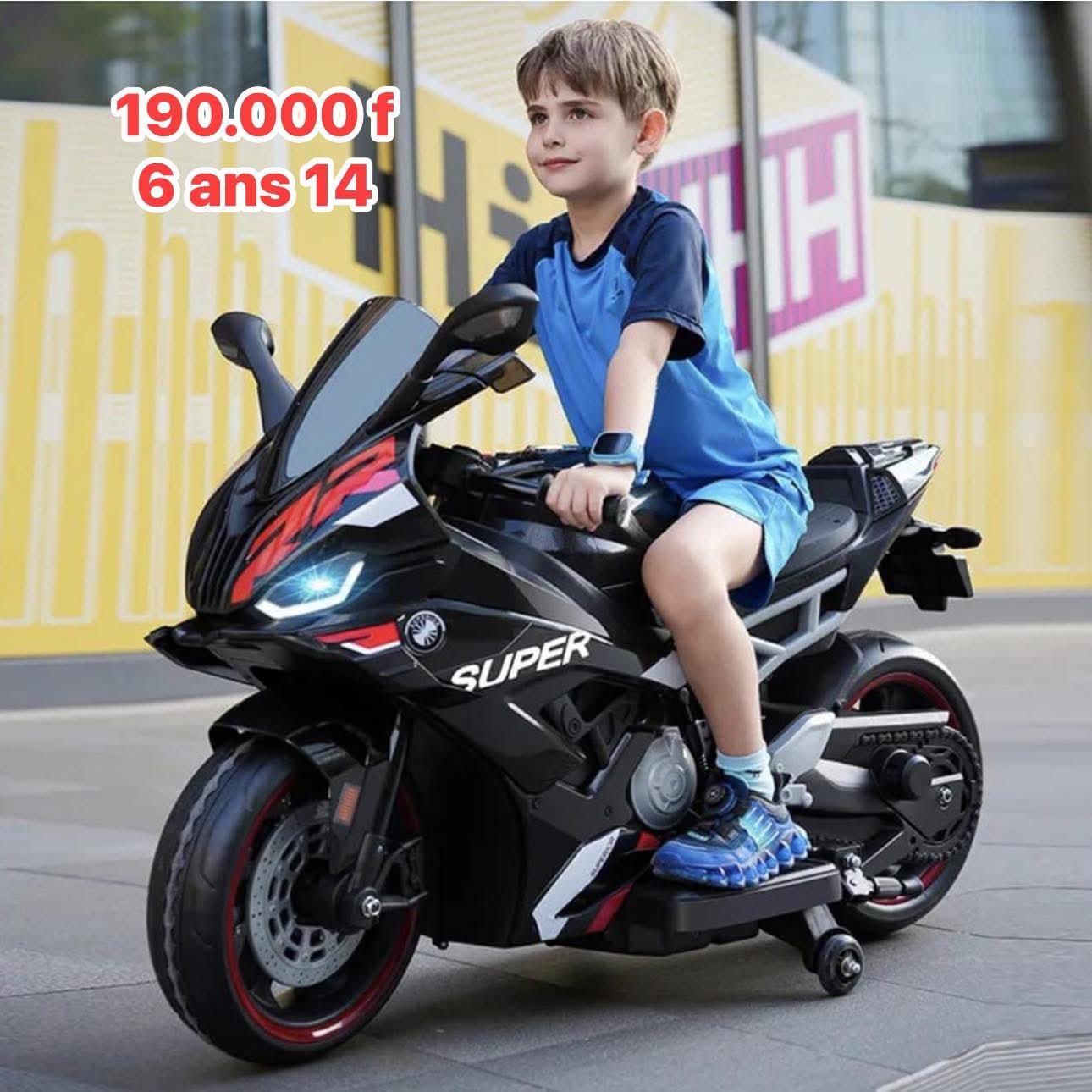Moto électrique sportive pour enfants