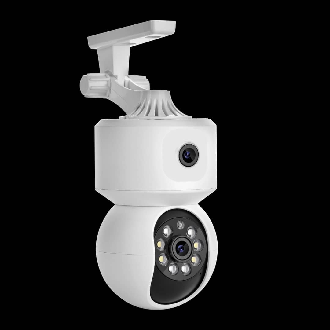 Caméra de surveillance WiFi 2K double objectif – Rotative 360°